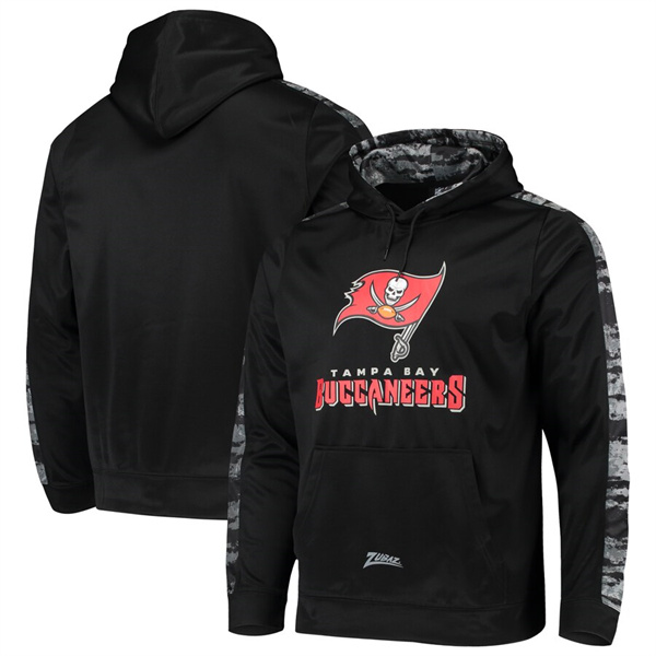 Men's Tampa Bay Buccaneers Zubaz Black Tonal Oxide Pullover Hoodie - Click Image to Close